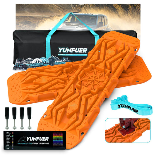 YUNFUER Recovery Traction Boards with Jack Base for 4x4, Off Road Use