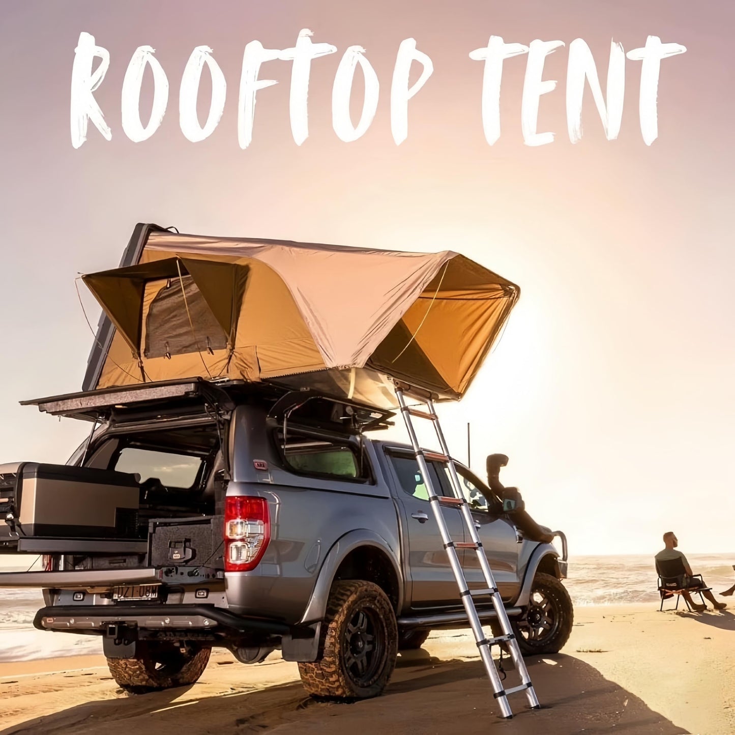 ASANEST Hard Shell Rooftop Tent - Waterproof Pop Up for 2-3 People, SUVs