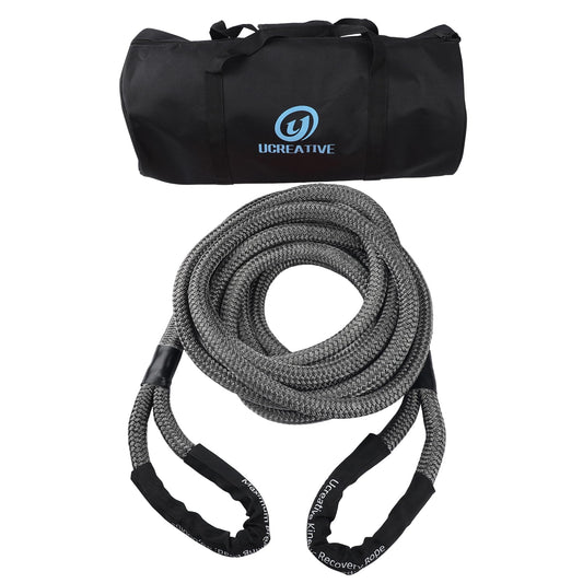 Ucreative 1'' x 30' Double Braided Kinetic Recovery Rope for Off-Road Towing