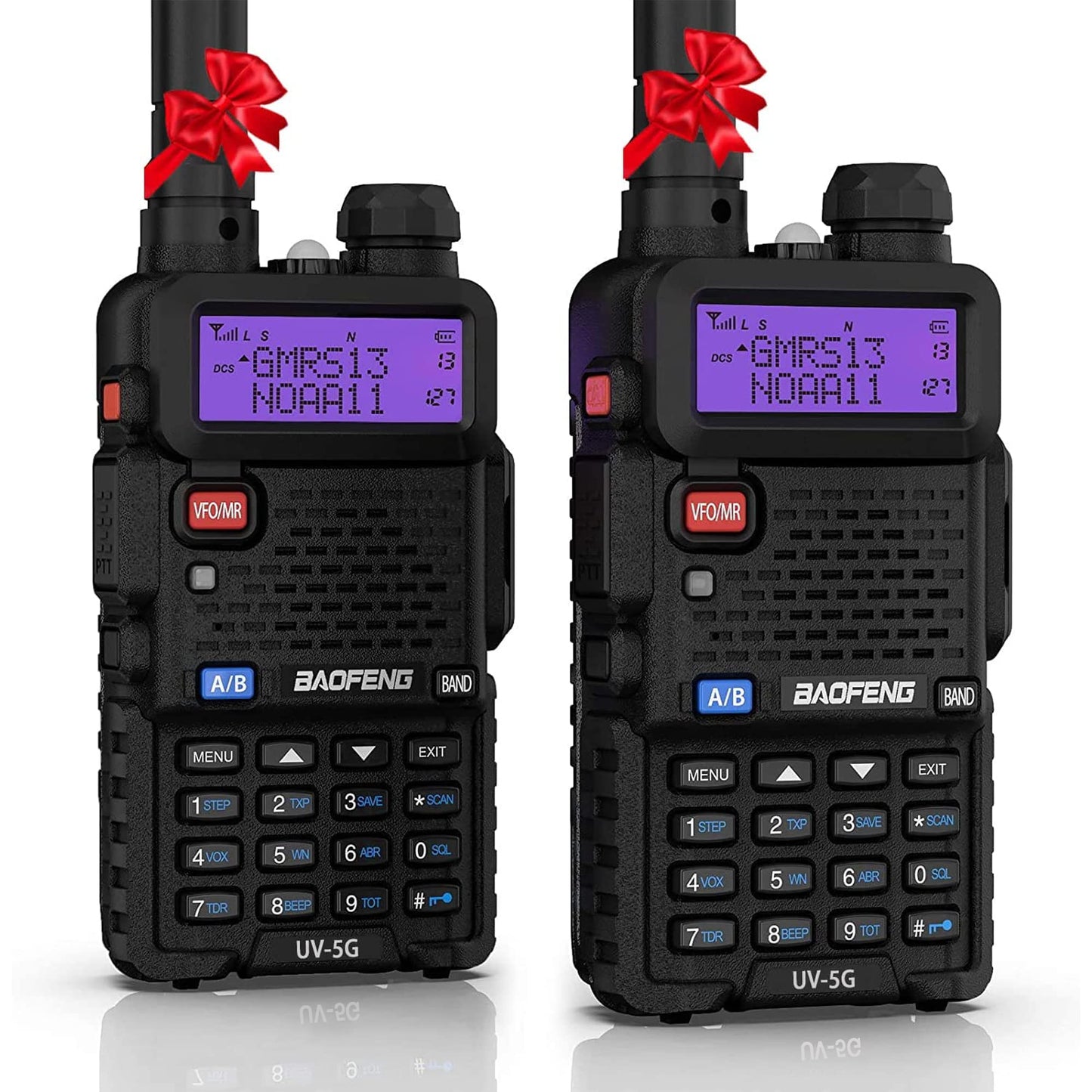 BAOFENG UV-5G (UV-5X) GMRS Radio, Long Range Rechargeable Two Way Radio with NOAA Weather Receiving & Scanning, GMRS Handheld Radio for Adults, Support Chirp, 2 Pack 2PCS