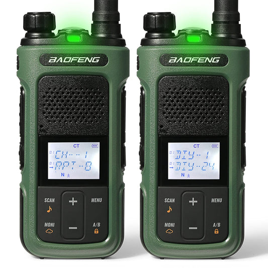 Baofeng G11S GMRS Radio Handheld, Rechargeable Walkie Talkies Long Range NOAA 2 Way Radio, GMRS Repeater Capable, with Earpiece (2 Pack)