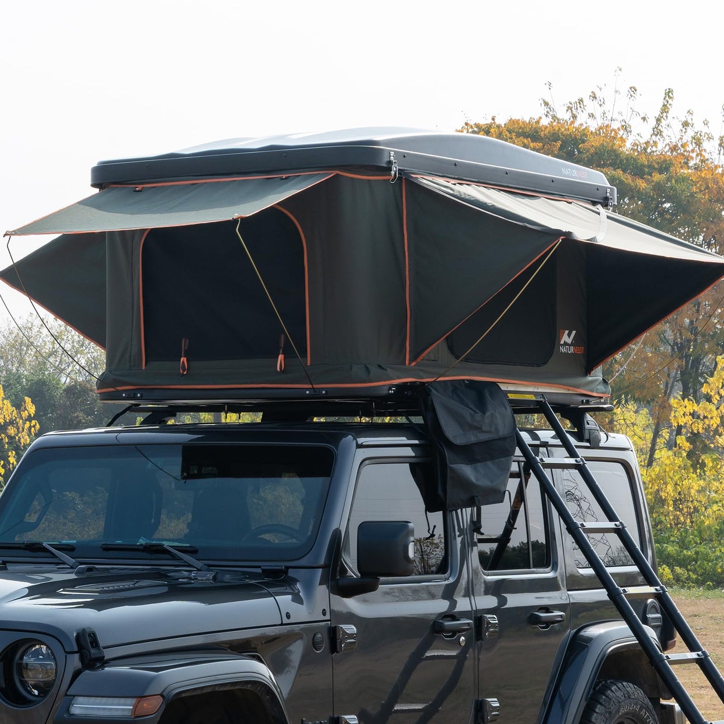 "CTOSPOATO Naturnest Hard Shell Rooftop Tent for 2-3 Person Camping"