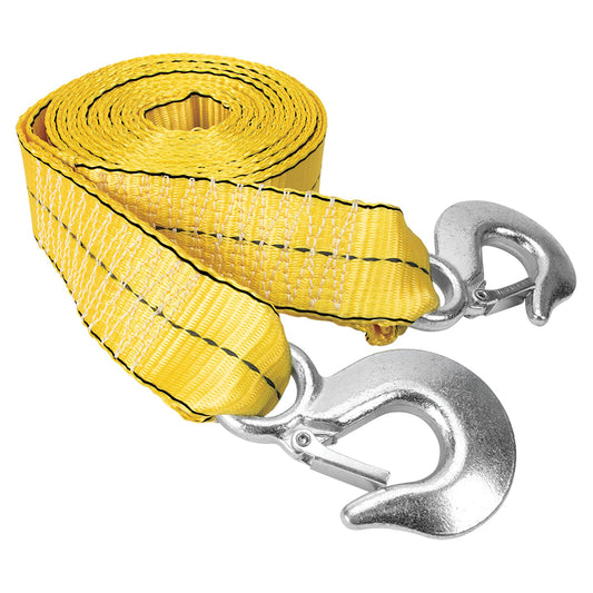 Performance Tool W1823 Heavy-Duty 2 X 30' Tow Strap with Hooks - High Strength and Durability for Safe Vehicle Recovery and Towing