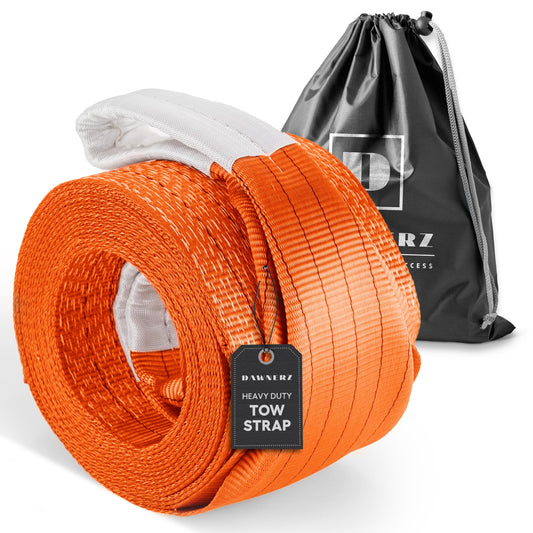 Recovery Tow Strap Heavy Duty 20 ft 200000 lbs - Tow Rope 6 m 100 US Tons for Truck Bus and Tractor 11.8" x 20' (2ply), 200,000 lbs