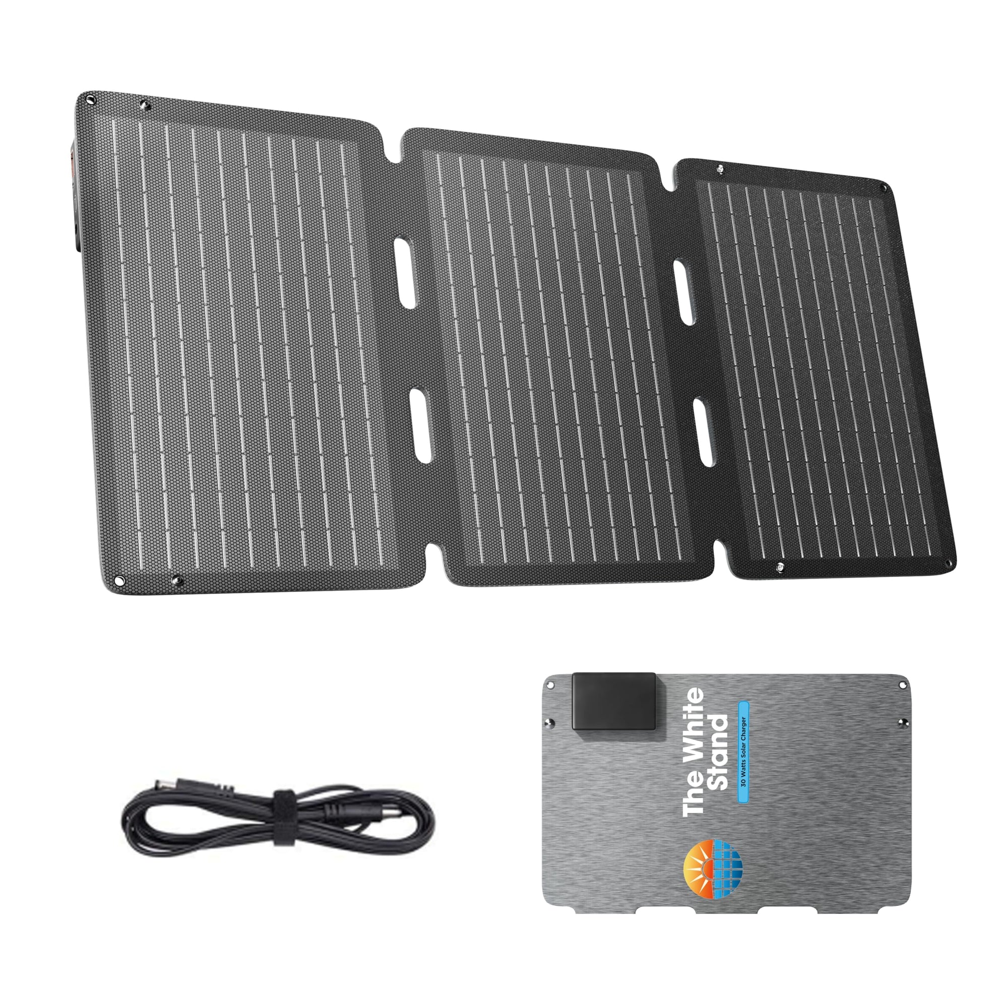 30 Watt Panel Solar Charger USB, 30w Portable Solar Panel, 12 Volt Waterproof high Efficiency Foldable Solar Panel, Fast Charging Solar Charging Station, Solar Panels for Camping, rv, Outdoors.